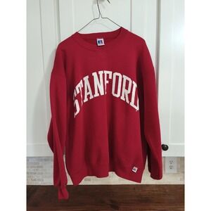 Vintage 90s Russell Athletic Stanford University‎ MADE IN USA Red Sweater L